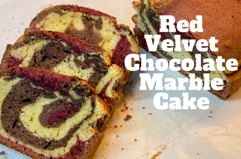 Red Velvet and Chocolate Marble Cake